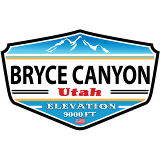 Bryce Canyon  Utah   Blue Elevation Sign Sticker