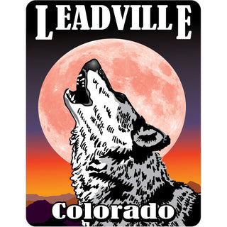 Leadville Colorado Wolf Pink Moon Sticker