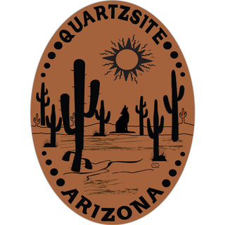 Quartzsite  Arizona   Copper Desert Oval Sticker