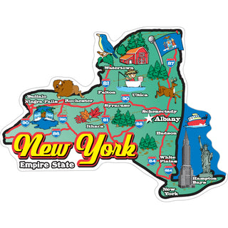 New York Map Sticker