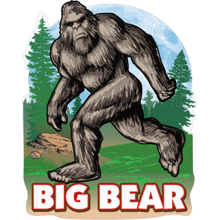 Big Bear  CA Bigfoot in the Woods Sticker