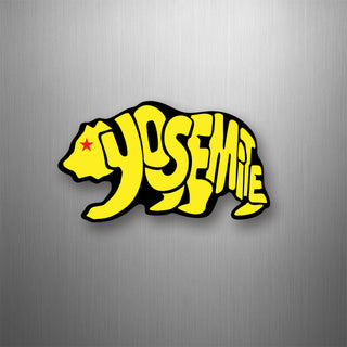 YOSEMITE YELLOW TYPE ON BEAR Flexible Magnet