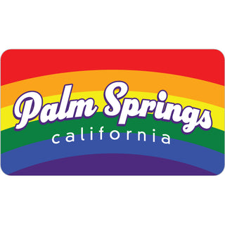 Palm Springs Arched Rainbow Sticker