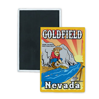 Goldfield Miner cartoon Rectangle Badge Magnet