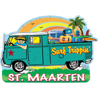 ST MAARTEN SURF TRIPPN VAN Sticker