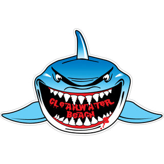Clearwater Beach Shark Front Sticker