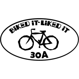 30A   Biked it Liked it 30A oval Sticker