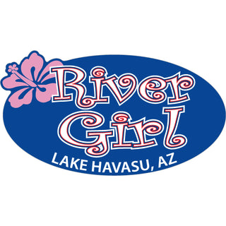 Lake Havasu  Az   River Girl Oval Sticker