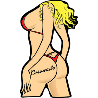 OK4  Coronado Backside Torso   Postcard Sized Sticker Sticker