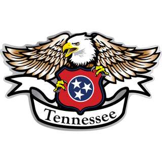 Tennessee Eagle with Flag Shield Sticker