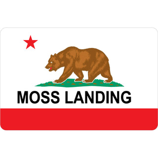 Moss Landing   California Flag Sticker