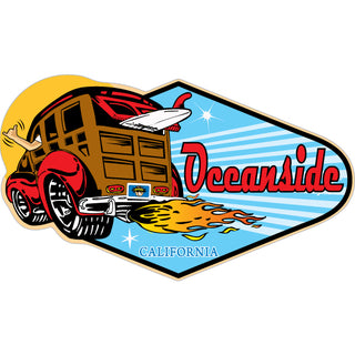 OK4 Oceanside  CA Woody on Diamond Sticker
