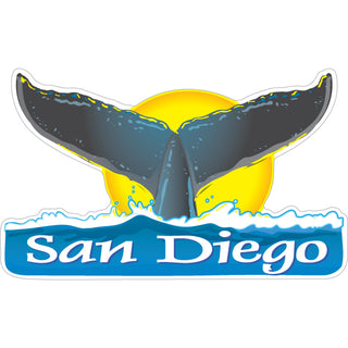 San Diego  CA   Whale Tail Sticker