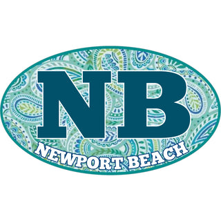 OK4 Newport Beach Paisley Oval (41818) Sticker