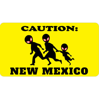 New Mexico   Caution Alien Crossing Sticker