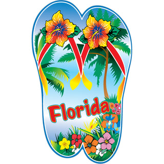 OK4 Florida Flip Flops Vert Sticker