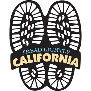 California Tread Lightly Boot Prints Sticker