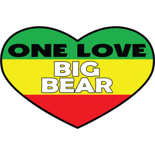 Big Bear   One Love Heart Sticker