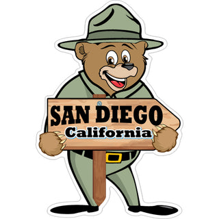 San Diego California   Park Ranger Bear Sticker