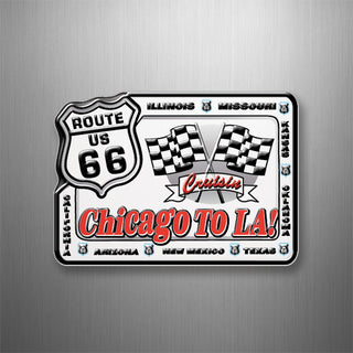 Chicago To LA License Plate 3D Magnet