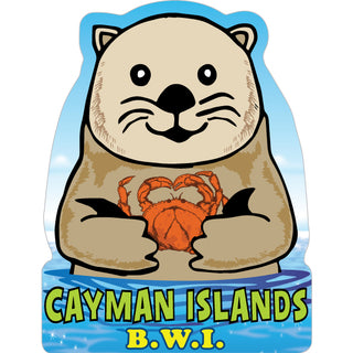 Cayman Islands B.W.I Sea Otter Sticker