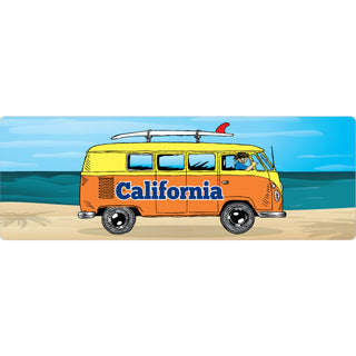 California   Bus Side View Surfboard Sticker