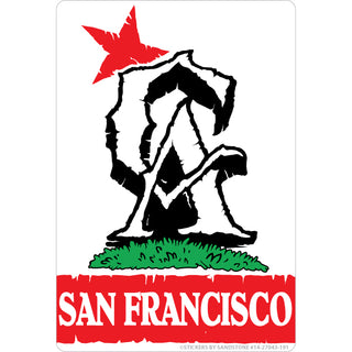 San Francisco CA Flag Vertical Sticker