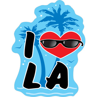 Los Angeles   Blue I Heart LA Sticker