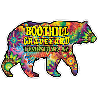 Boothill Graveyard  Tombstone  AZ   Psychedelic Bear Sticker