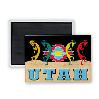 UTAH FOUR KOKOPELLIS Rectangle Badge Magnet