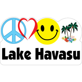Lake Havasu  AZ   Peace Heart Happy Palms Sticker