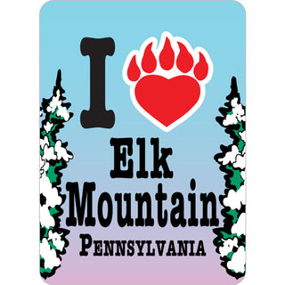 I Heart Elk Mountain Pennsylvania Sticker