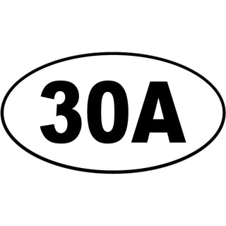 Black and White Euro Oval Sticker