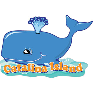 Catalina Island Cartoon Whale Sticker