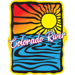 Colorado River   Abstract Sunset Water Sticker