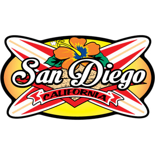 San Diego  CA   Crossing Long Boards Sticker