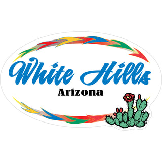 White Hills  AZ Cactus & Arrow Graphic Sticker