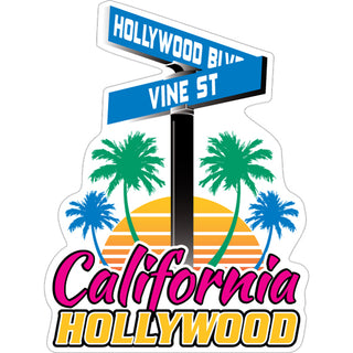 Hollywood California   Hollywood Vine Signs Sticker