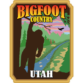 Utah   Bigfoot Country Sticker