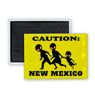 New Mexico Alien Family Crossing (01126) Rectangle Badge Magnet