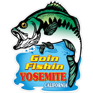 Yosemite  CA   Goin Fishin Bass Sticker