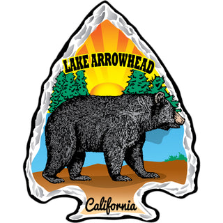 Lake Arrowhead  California   Bear Arrowhead Sticker