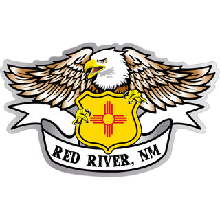 Red River  NM   Eagle Holding NM Shield Sticker