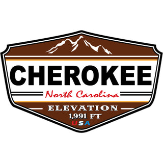 OK4 Cherokee NC Brown Shield Sticker