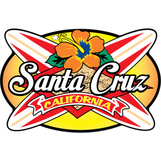 Santa Cruz  California   Crossing Long Boards Sticker