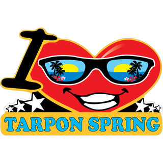 OK4 Tarpon Springs I Heart Face Sticker
