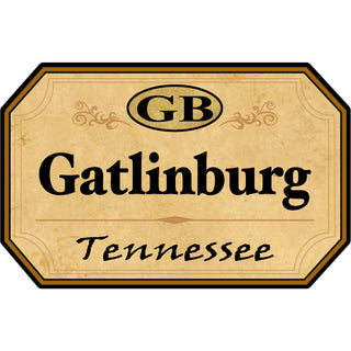 Gatlinburg Cut Corner Sign Sticker