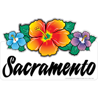 OK4 Sacramento Triple Hibiscus (00108) Sticker
