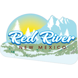 Red River New Mexico   Winter Mountain Sunset Sticker