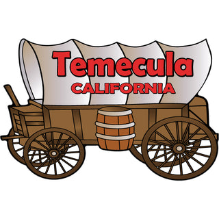 Temecula  California   Covered Wagon Sticker